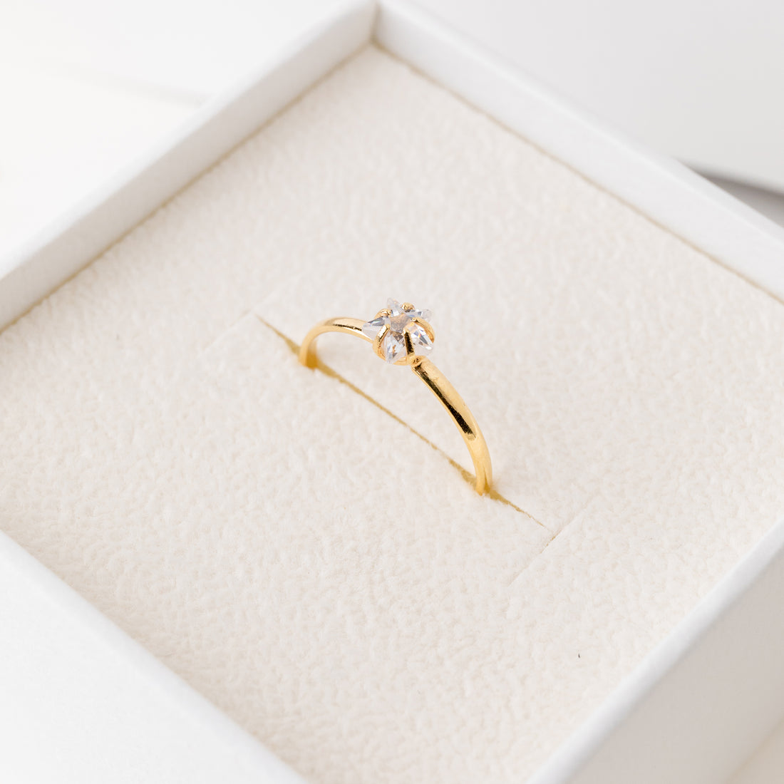 Anthea Ring Band in Gold with Zirconia
