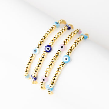Mairi Evil Eye Bracelet Multicolor in Gold