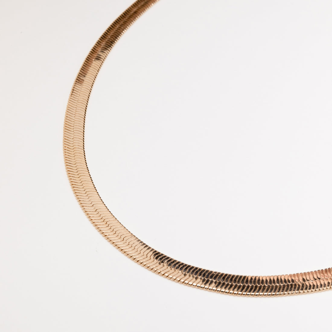 Aretha Flat Snake Link Necklace Classic Best Seller
